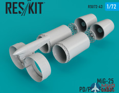RSU72-0043 ResKit MiG-25 (PD,PDS) exhaust nozzles for ICM kit