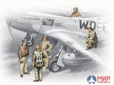 48083 ICM 1/48 Пилоты и техники USAAF Pilots and Ground Personel