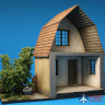 36031 MiniArt наборы для диорам  VILLAGE HOUSE WITH BASE  (1:35)