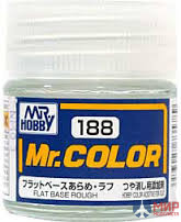 C188 Gunze Sangyo (Mr. Color) Краска уретановый акрил Mr. Color 10мл FLAT BASE ROUGH