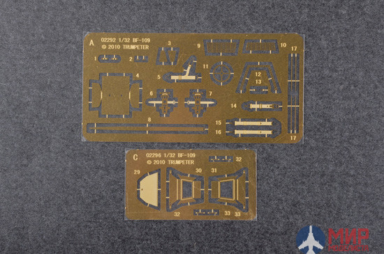 02297 Trumpeter 1/32 Самолет Мессершмитт Bf 109G-6 (поздний)