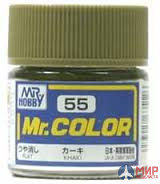 C 55 Gunze Sangyo (Mr. Color) Краска уретановый акрил Mr. Color 10мл KHAKI