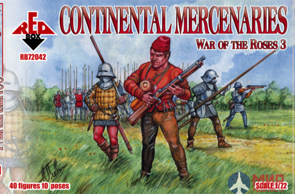 RB72042 Red Box 1/72 War of the Roses 3. Continental mercenaries