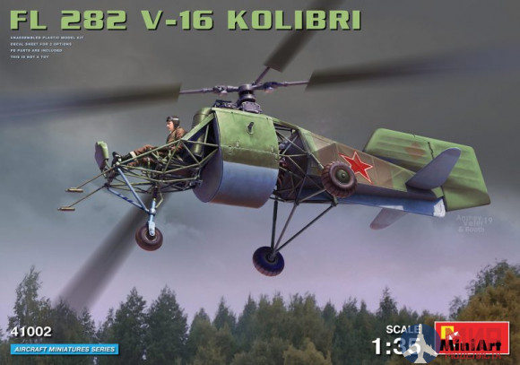 41002  MiniArt  вертолет Fl 282 V-16 KOLIBRI  (1:35)