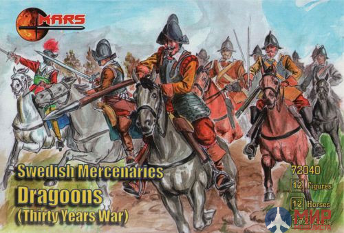 MR72040 MARS 1/72 Фигуры Swedish Mercenaries Dragoons