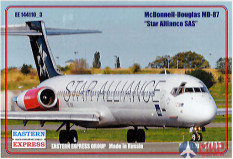 ее144110_3 Воcточный Экспресс 1/144 Авиалайнер MD-87 Star Alliance SAS
