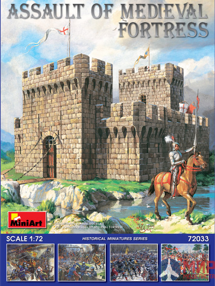 72033 MiniArt наборы для диорам  ASSAULT OF MEDIEVAL FORTRESS  (1:72)