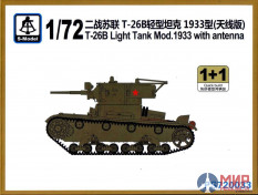 PS720033 S-Model Техника и вооружение  T-26B Light Tank Mod.1933 with Antenna 1+1 Quickbuild  (1:72)