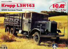 35461 ICM 1/35 Krupp LH163, немецкий грузовой автомобиль, 2МВ