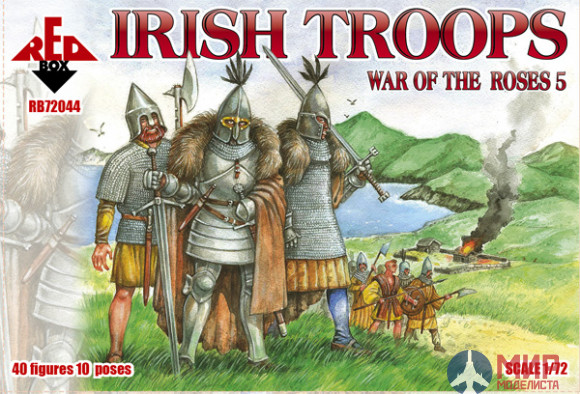 RB72044 Red Box 1/72 War of the Roses 5. Irish troops