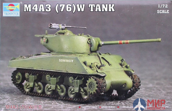 07226 Trumpeter 1/72 Танк M4A3 76(W)