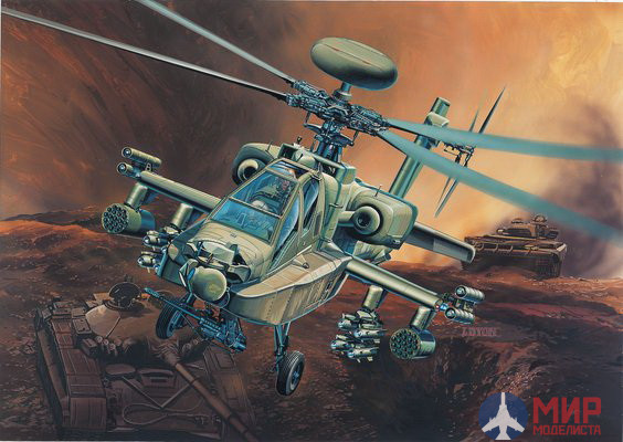 12268 Academy 1/48 Вертолет AH-64D LONGBOW