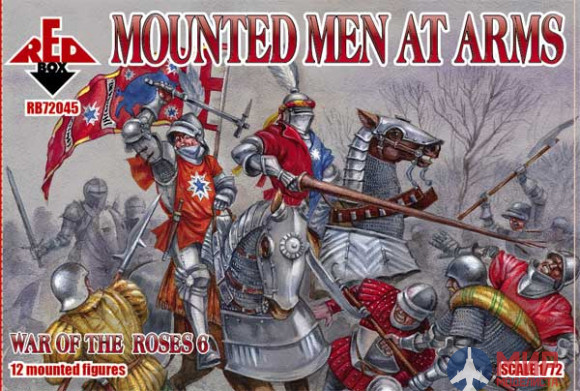 RB72045 Red Box 1/72 War of the Roses 6. Mounted Men at Arms