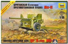 3518 Звезда 1/35 Британская 6-фунтовая противотанковая пушка Mk-II