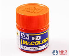 C 59 Gunze Sangyo (Mr. Color) Краска уретановый акрил Mr. Color 10мл ORANGE