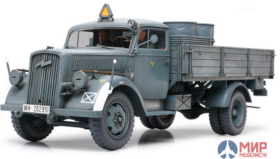 35291 Tamiya 1/35 Немецкий 3-х тонный грузовик Cargo Truck (Opel Blitz), 2 фигуры,(4 вар-та декалей)