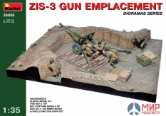 36058 MiniArt пушка ZIS-3 GUN Emplacement (1:35)