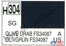 H304 Gunze Sangyo (Mr. Hobby) Краска 10мл  OLIVE DRAB FS34087 USAF Оливковый серый полуматовый