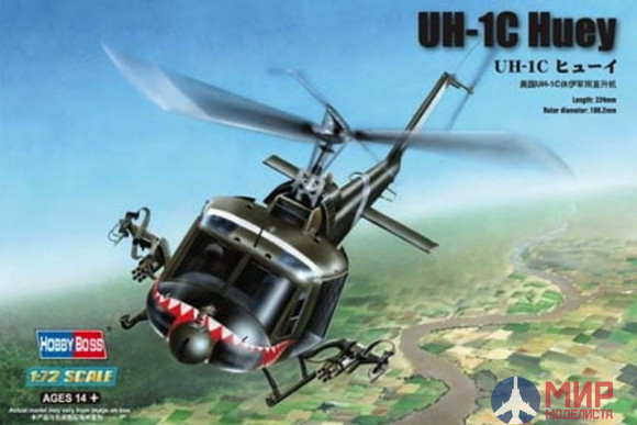 87229 Hobby Boss вертолёт  UH-1C Huey (1:72)