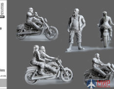 А15 Alex miniatures 1/72 Бетонные джунгли. Байкеры
