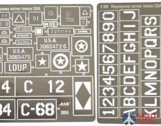 3804 JAS Трафарет Опознавательные знаки и надписи армии США 2 МВ 2 шт.