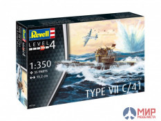 05154 REVELL НЕМЕЦКАЯ ПОДВОДНАЯ ЛОДКА ТИПА VIIC / 41 (1:350)