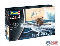 05154 REVELL НЕМЕЦКАЯ ПОДВОДНАЯ ЛОДКА ТИПА VIIC / 41 (1:350)