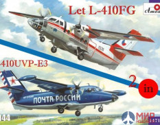 AMO1471 Amodel 1/144 Самолет Л-410 FG & Л-410UVP-E3 (2 набора в коробке)