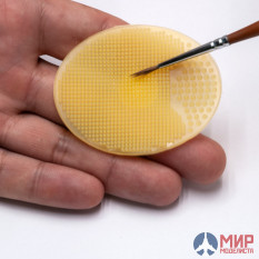 B370-01 MiniWarPaint Коврик для мытья кисти силиконовый, желтый