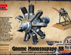 ROD621 Roden 1/32 Двигатель самолета Gnome Monosoupape