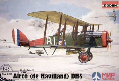 ROD422 Roden 1/48 Самолет DE HAVILLAND D.H.4 (EAGLE)