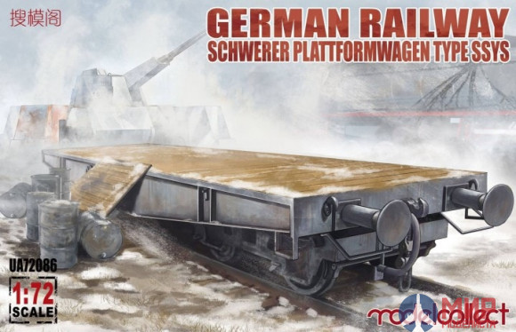 UA72086 Modelcollect German Railway Schwerer Plattformwagen Type Ssys