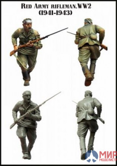 EM-35082 Evolution Miniatures Soviet soldier in fight ( 1941 - 1943 ) WW2 . Set - 3