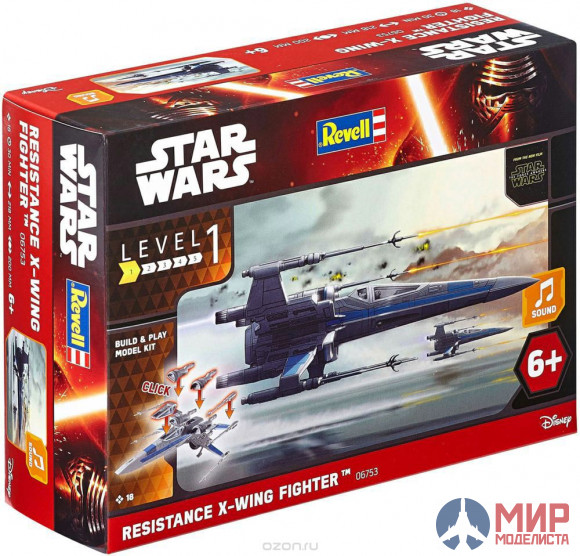 06753 Revell космический корабль Resistance X-Wing Fighter 1/78