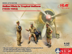 32110 ICM 1/32 Итальянские пилоты в тропической униформе (1939-1943)