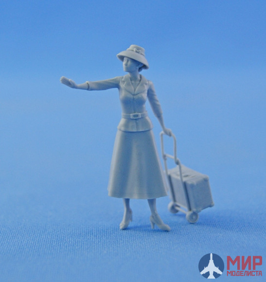 NS-F-43009-rk North Star Models 1/43 Фигура Lady with suitcase. Resin figure