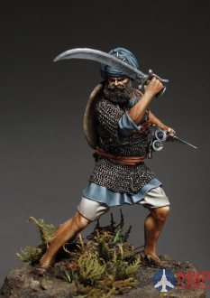 CHM-54009 Chronos Miniatures 54mm Воин-Акали, армия Сикхов Индия, XVIII-XIX века