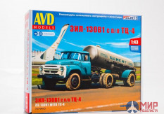 7074AVD AVD Models 1/43 Сборная модель ЗИЛ-130В1 с полуприцепом ТЦ-4