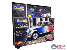 67653 REVELL ПОДАРОЧНЫЙ НАБОР. АВТОМОБИЛЬ CITROËN 2 CV COCORICO (1:24)