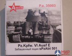 35003 A-Rezin 1/35 Забашенный ящик для Т-IV Тигр sPzAbt 501,Тунис 1943г.