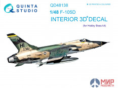 QD48138 Quinta Studio 3D Декаль интерьера кабины F-105D (для модели HobbyBoss)