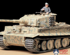 35194 Tamiya 1/35 Тяжелый танк Tiger I Ausf.E mid production 1943г. c 1 фигурой командира