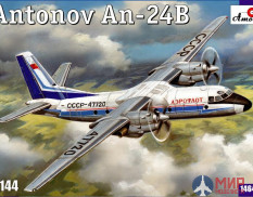 AMO1464 Amodel 1/144 Антонов Ан-24Б пассажирский самолет