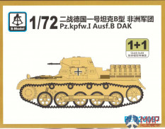 PS720097 S-Model Техника и вооружение  Pz.Kpfw. I Ausf. B DAK 1+1 Quickbuild  (1:72)