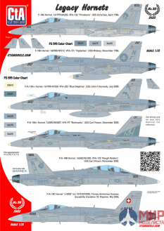 CTA050 1/72 "Legacy Hornets" - F-18A, F-18A+, F/A-18B, F/A-18C, F/A-18D. 5 вариантов USN/USMC