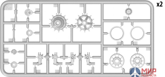 37060 MiniArt аксессуары  T-62 WHEELS SET  (1:35)