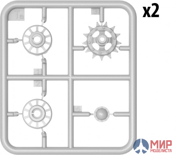 37060 MiniArt аксессуары  T-62 WHEELS SET  (1:35)