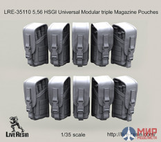 LRE35110 LiveResin Тактические подсумки 5,56 HSGI Universal Modular triple Magazine Pouches 1/35