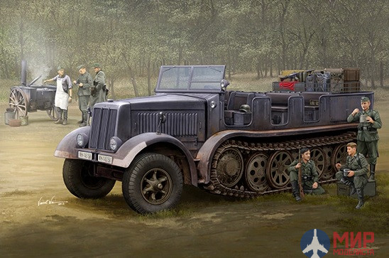 09538 Trumpeter бронетраспортёр  Sd.Kfz.8 (DB9)Half-Track Artillery Tractor  (1:35)