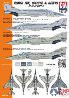 CTA008 Cut then Add 1/48 "Romeo Fox, Specter & Others" - RF-4B of VMFP-3, 3 Marking options, Low Vis